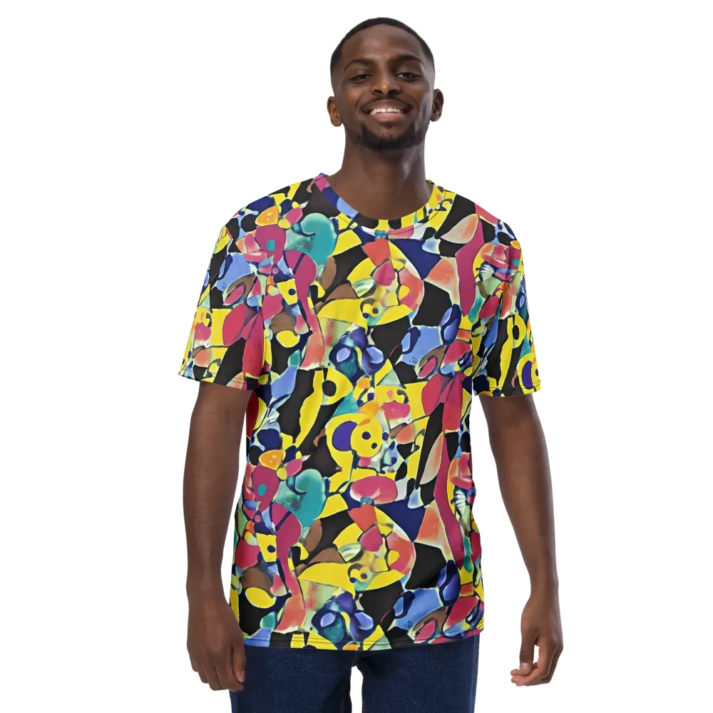 Vivid Collide on Men's Crew Neck T-Shirt — Front