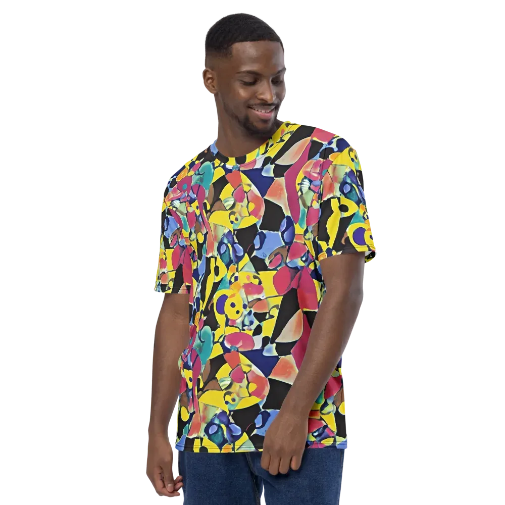 Vivid Collide on Men's Crew Neck T-Shirt — Left