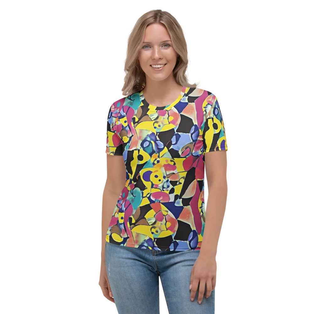 Vivid Collide on Women's Crew Neck T-Shirt — Front