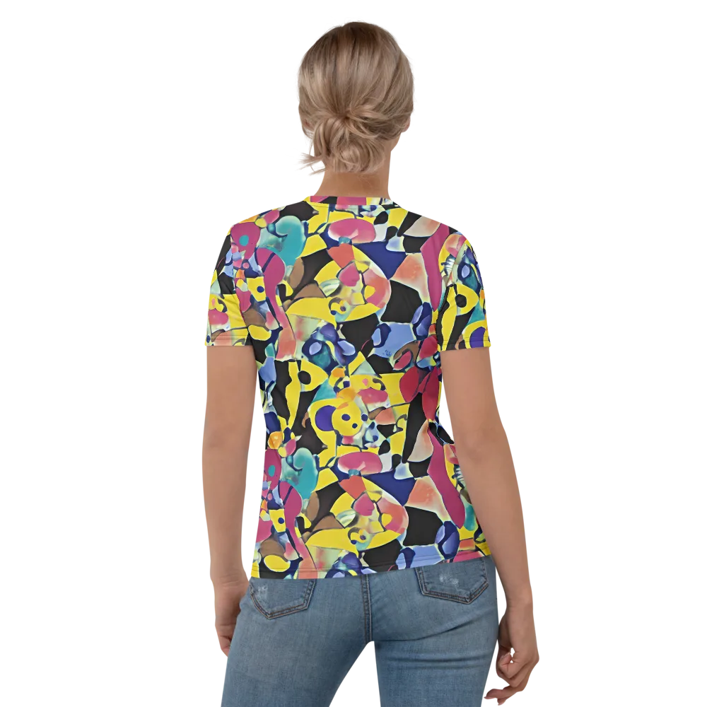 Vivid Collide on Women's Crew Neck T-Shirt — Back