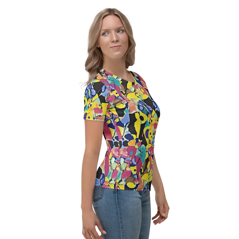 Vivid Collide on Women's Crew Neck T-Shirt — Right