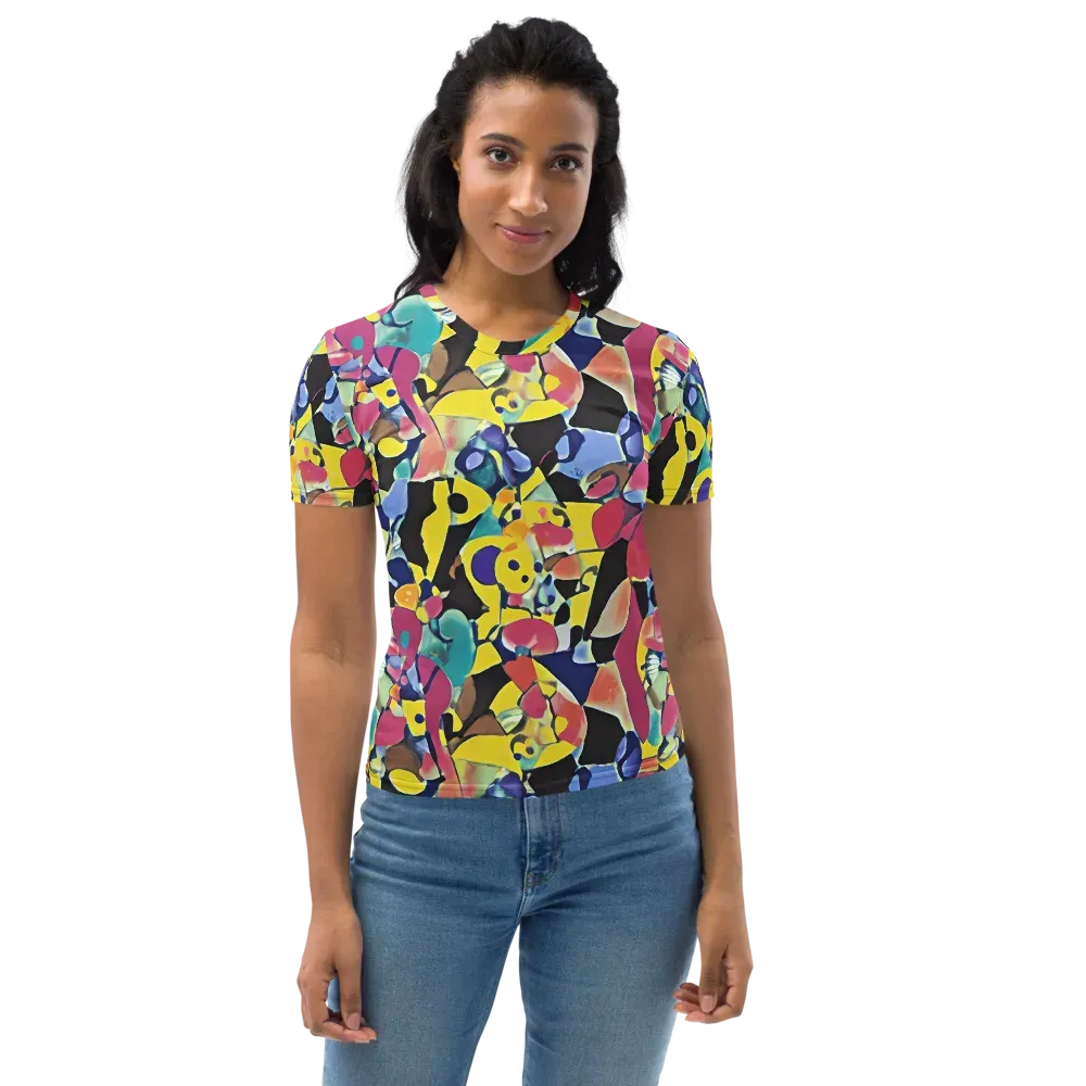 Vivid Collide on Women's Crew Neck T-Shirt — Front