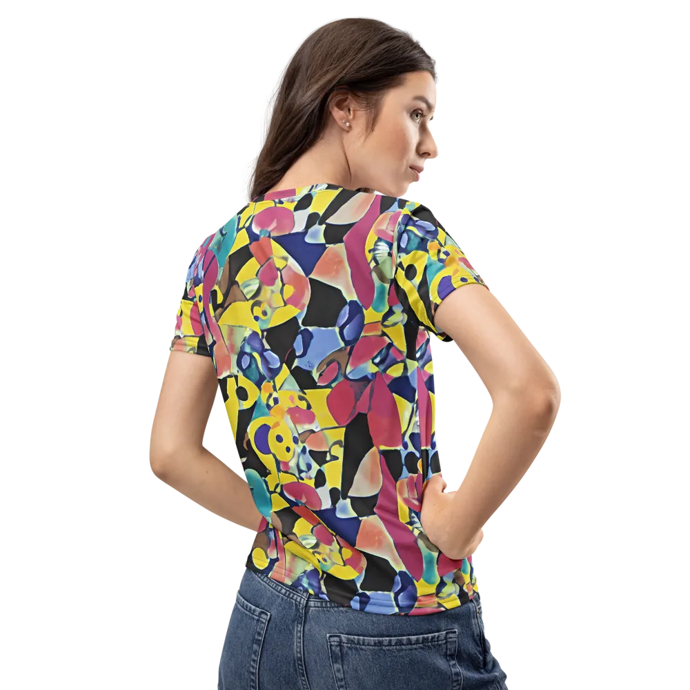 Vivid Collide on Women's Crew Neck T-Shirt — Back