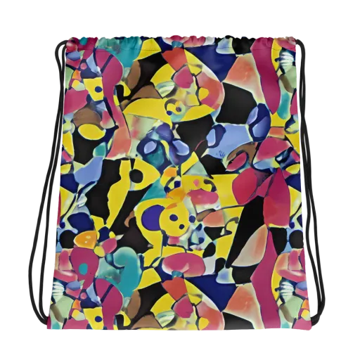 Vivid Collide on a Drawstring Bag