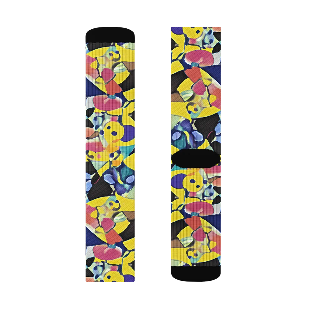Vivid Collide on Socks — Left Sock
