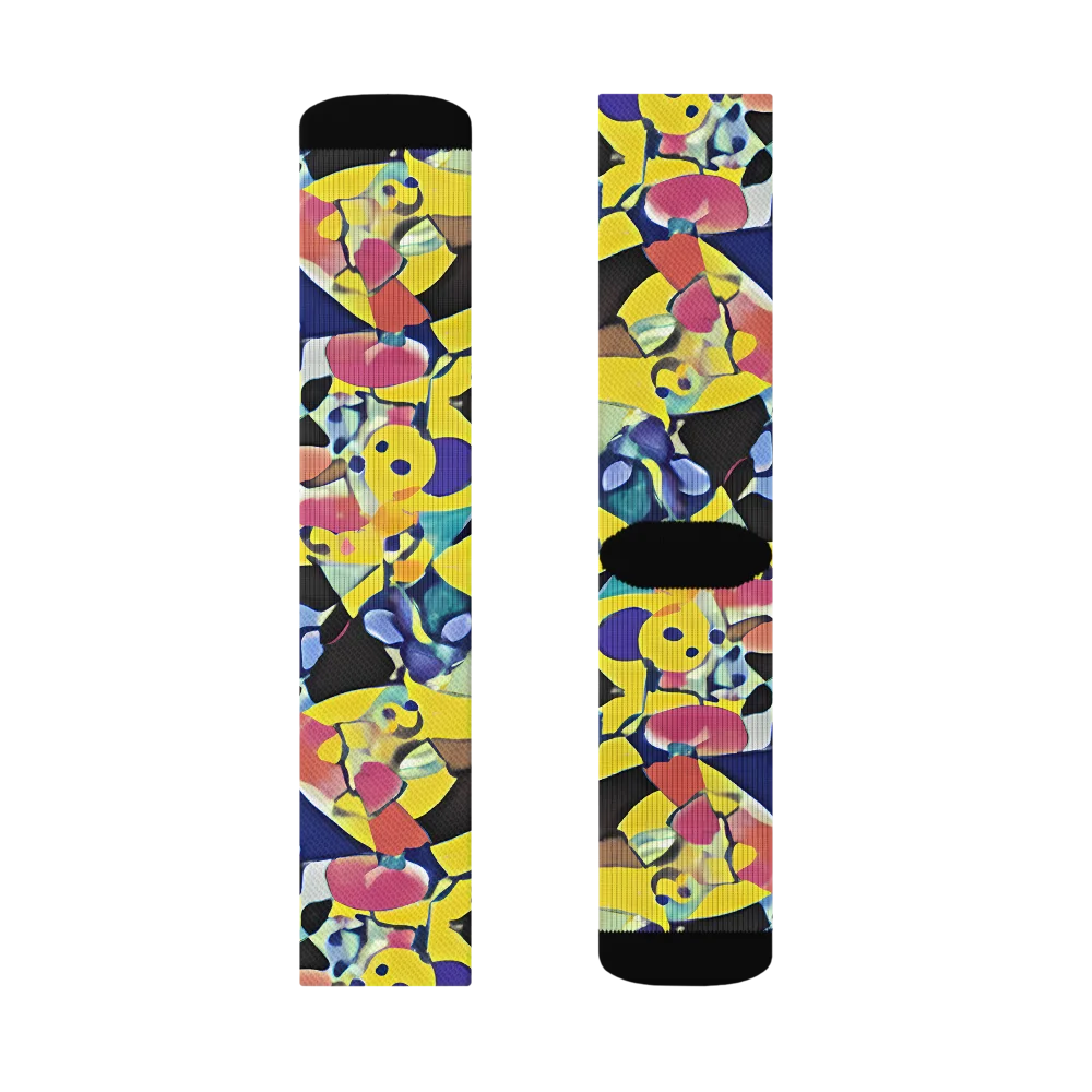 Vivid Collide on Socks — Right Sock