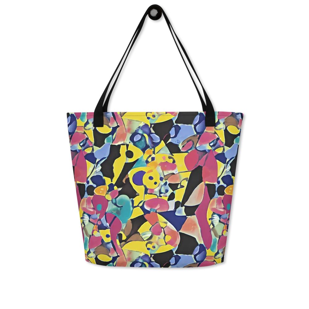 Vivid Collide on Large Tote Bag W/ Pocket — Front