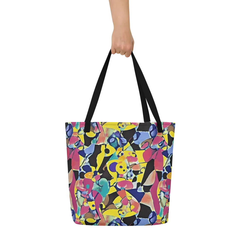 Vivid Collide on Large Tote Bag W/ Pocket — Front