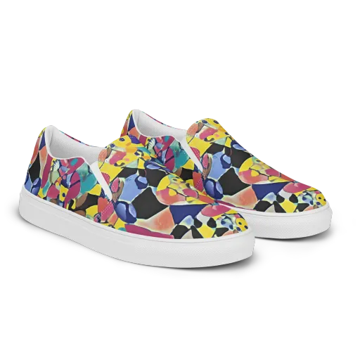 Vivid Collide on a Women's Slip-On Canvas Shoes