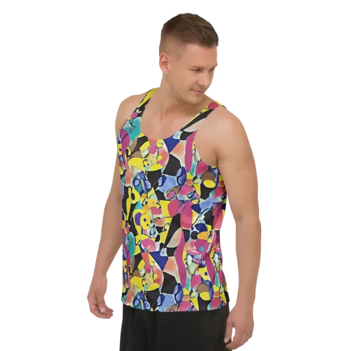 Vivid Collide on a Men's Tank Top