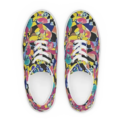 Vivid Collide on a Men's Lace-Up Canvas Shoes