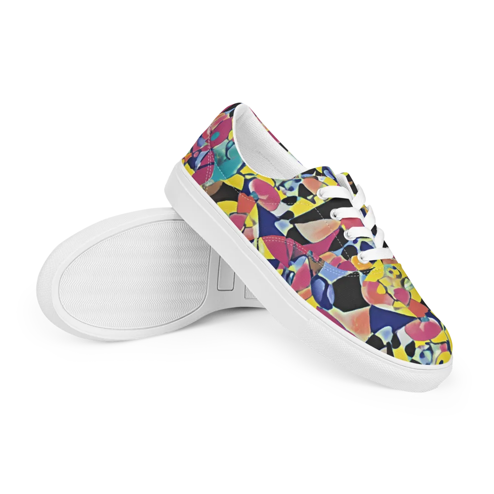Vivid Collide on Men's Lace-Up Canvas Shoes — Right Front