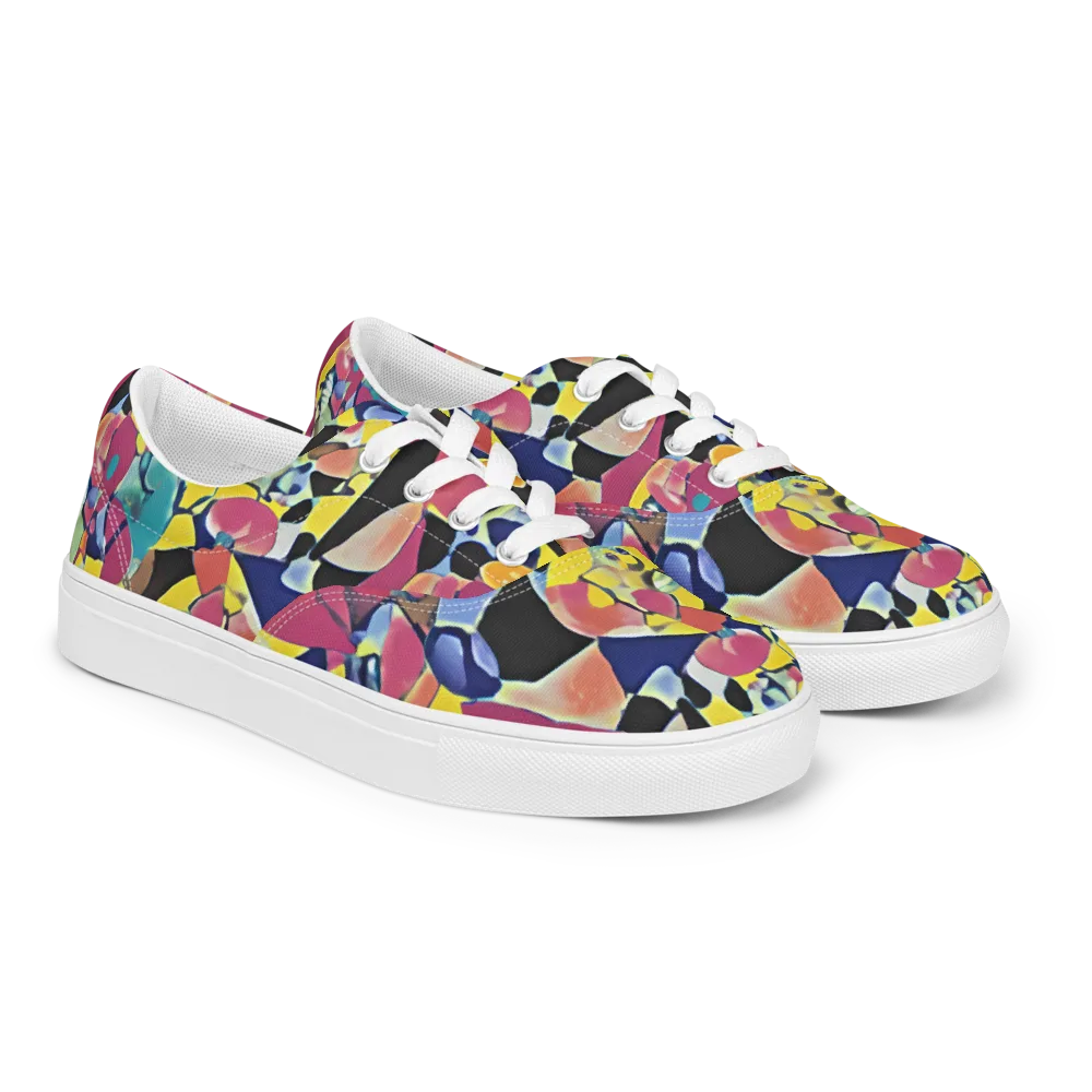 Vivid Collide on Men's Lace-Up Canvas Shoes — Right Front