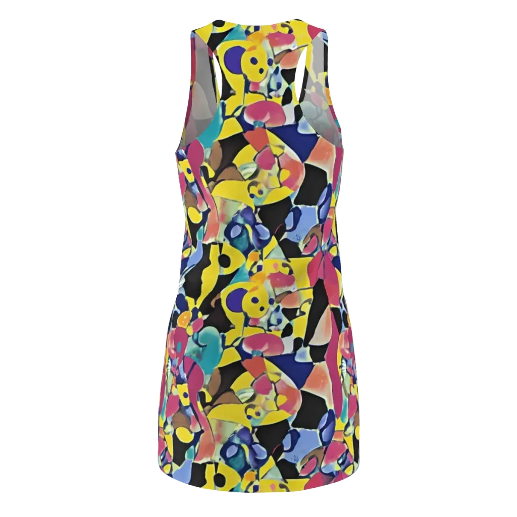 Vivid Collide on Racerback Dress — Back