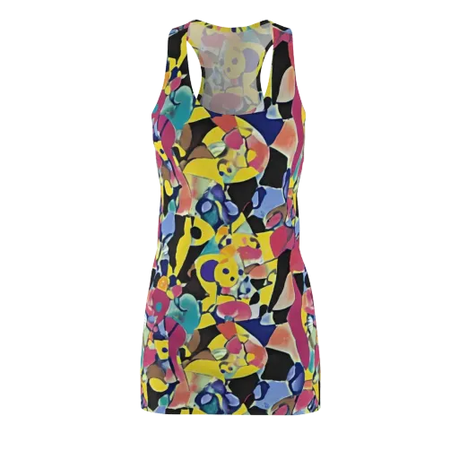 Vivid Collide on a Racerback Dress