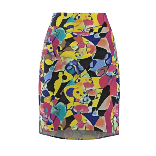Vivid Collide on a Pencil Skirt