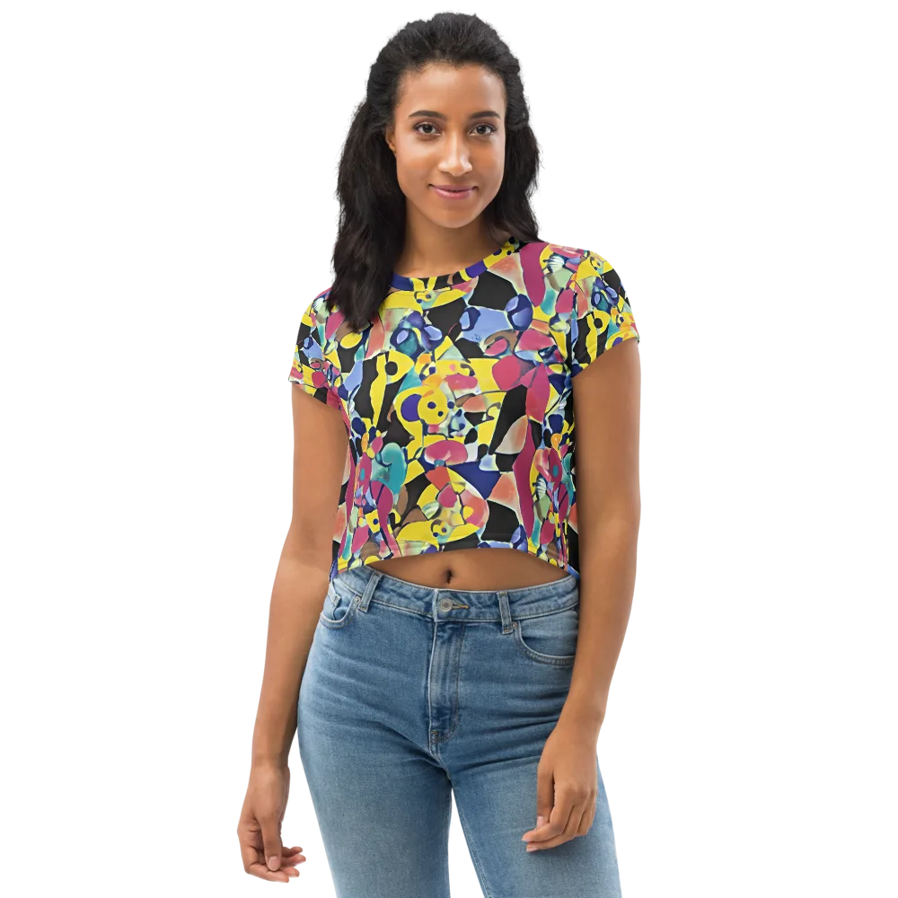 Vivid Collide on Crop Tee — Front