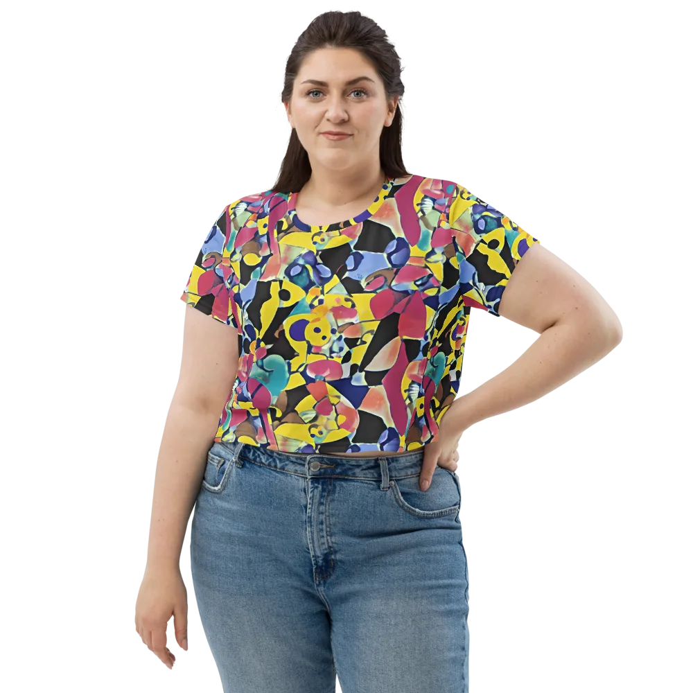 Vivid Collide on Crop Tee — Front