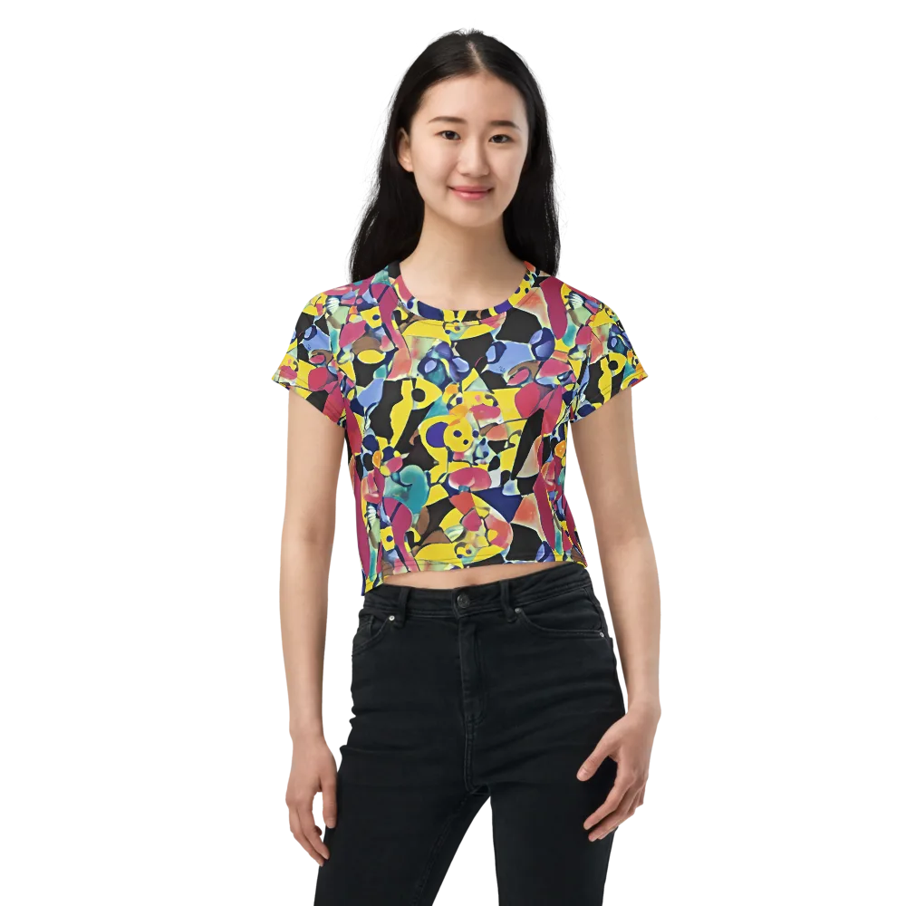Vivid Collide on Crop Tee — Front