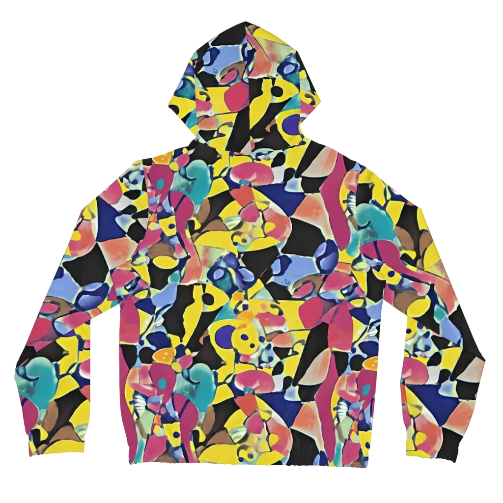Vivid Collide on Women's Full-Zip Hoodie — Back
