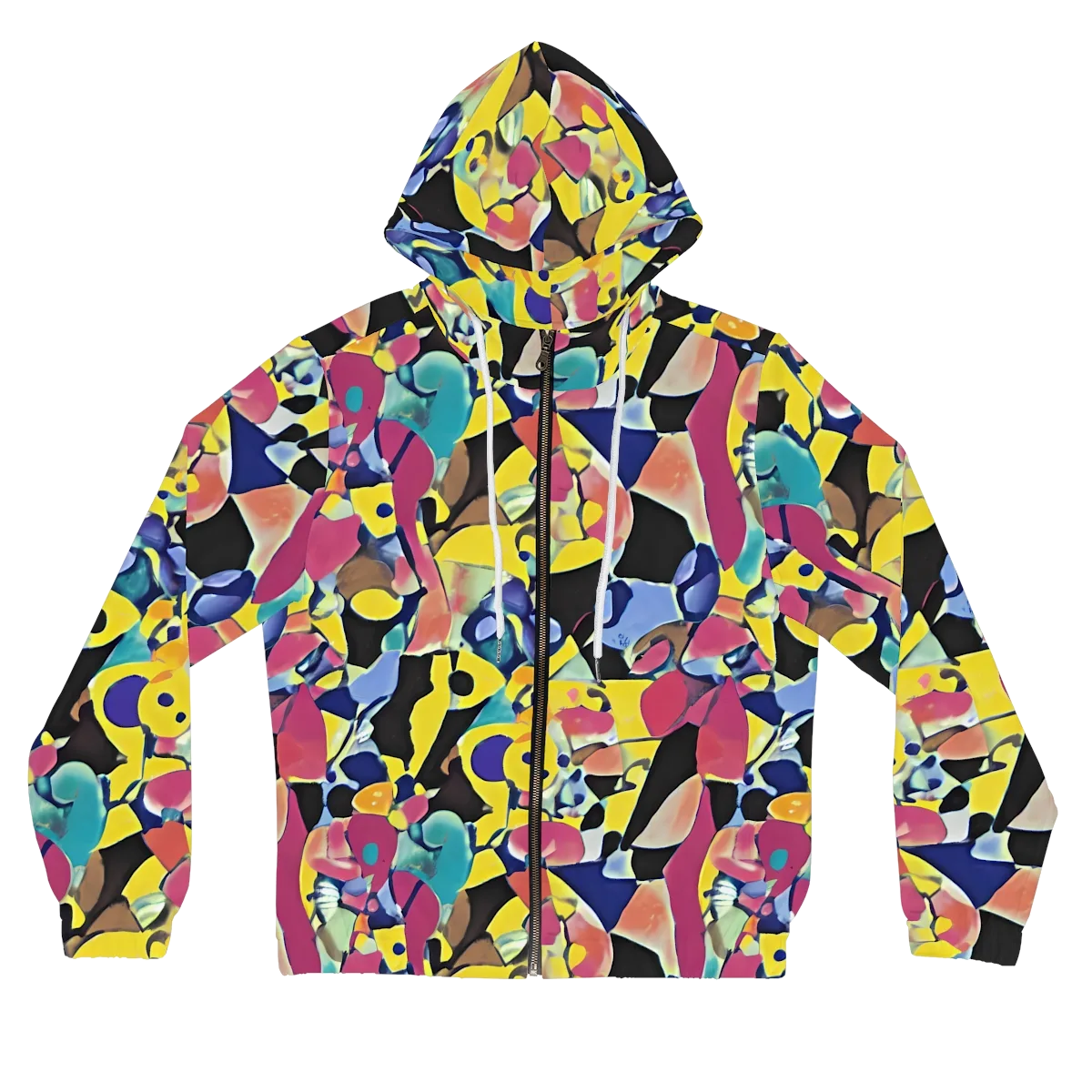 Vivid Collide on Women's Full-Zip Hoodie — Front