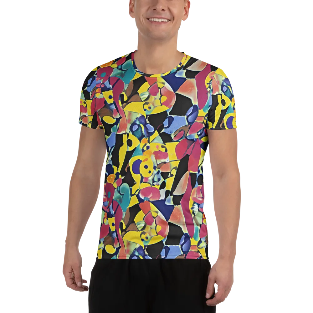 Vivid Collide on Men's Athletic T-Shirt — Front