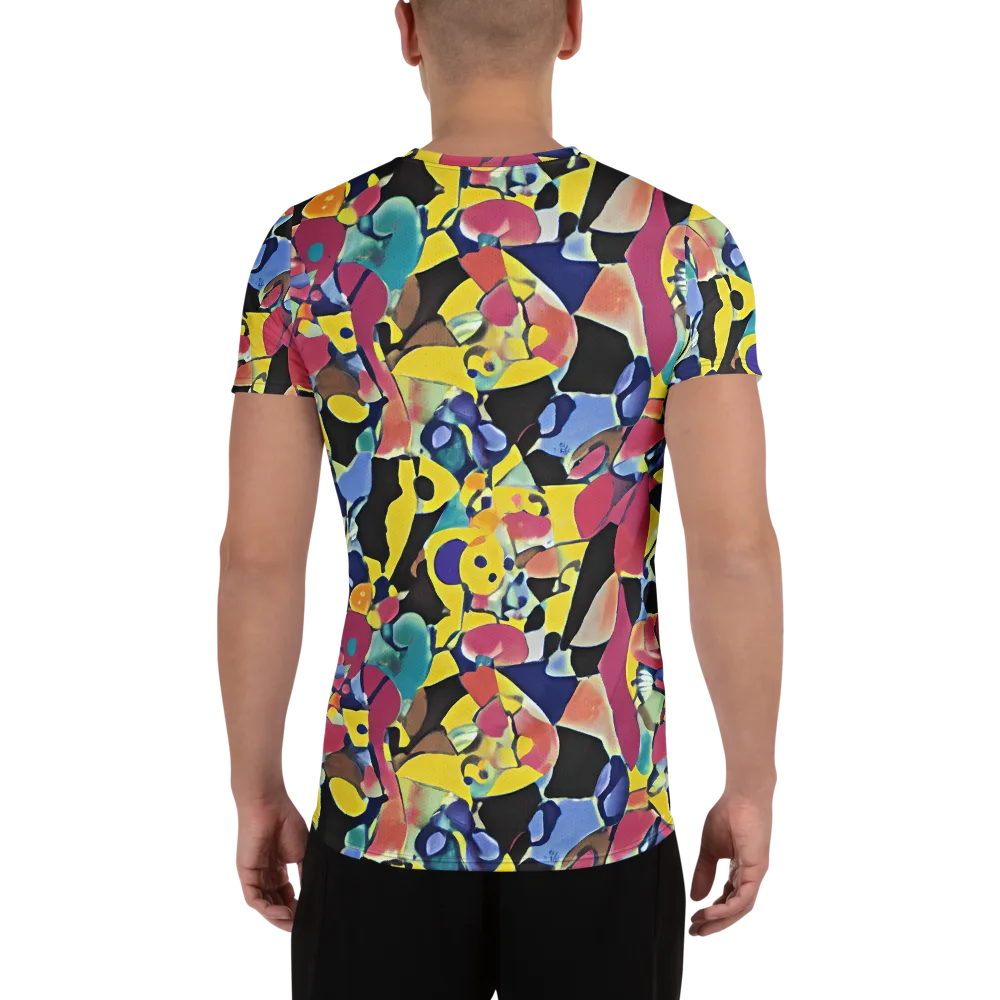 Vivid Collide on Men's Athletic T-Shirt — Back