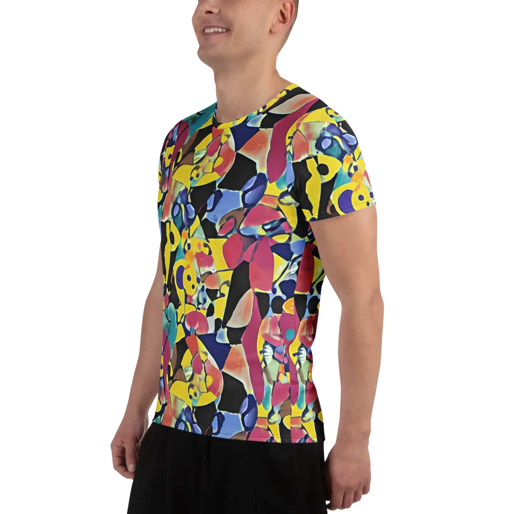 Vivid Collide on Men's Athletic T-Shirt — Left