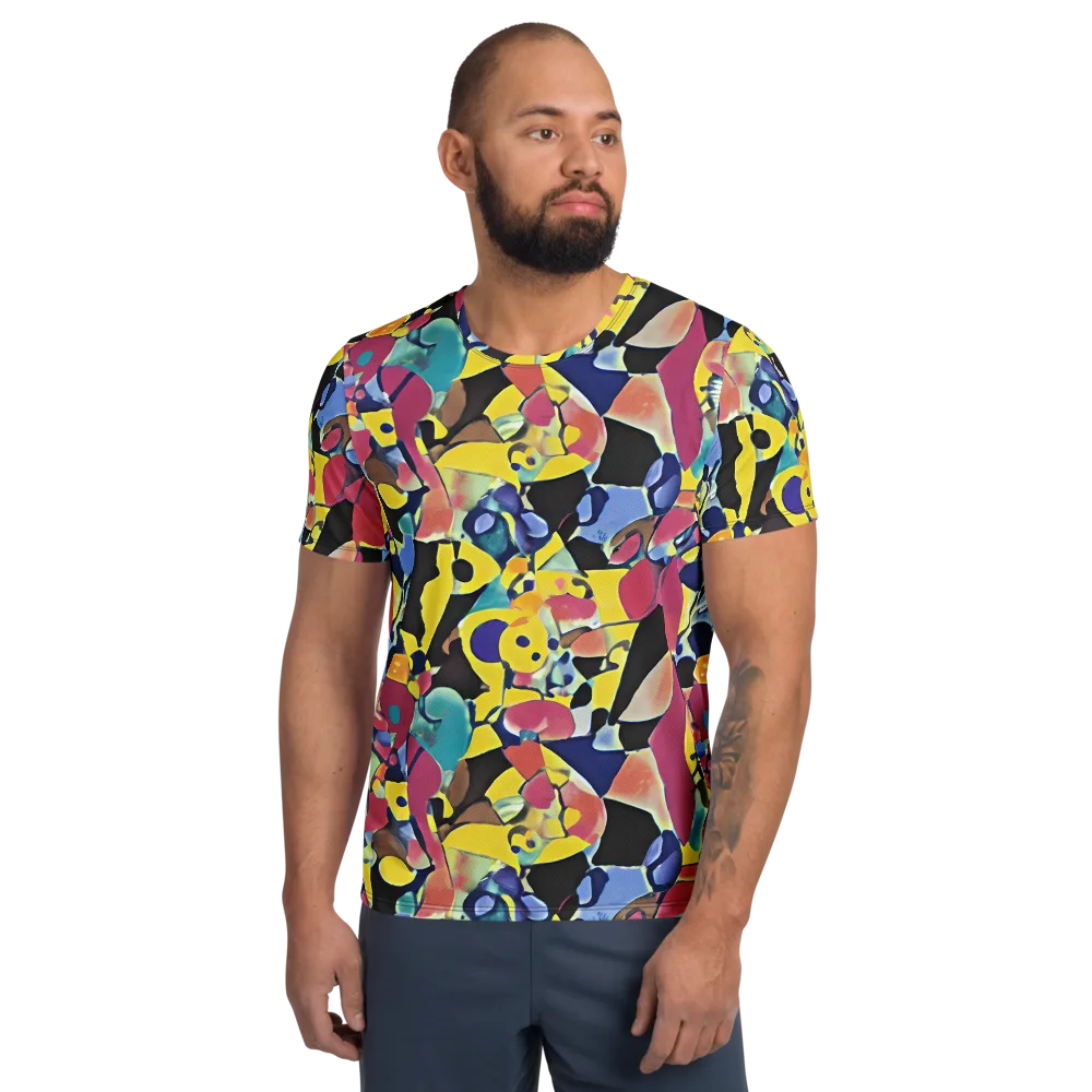 Vivid Collide on Men's Athletic T-Shirt — Front