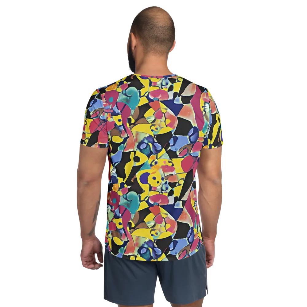 Vivid Collide on Men's Athletic T-Shirt — Back