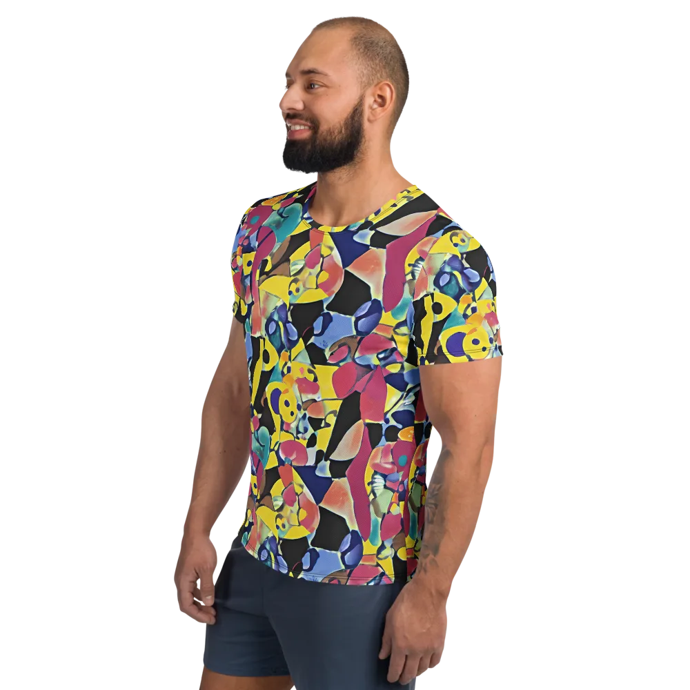 Vivid Collide on Men's Athletic T-Shirt — Left