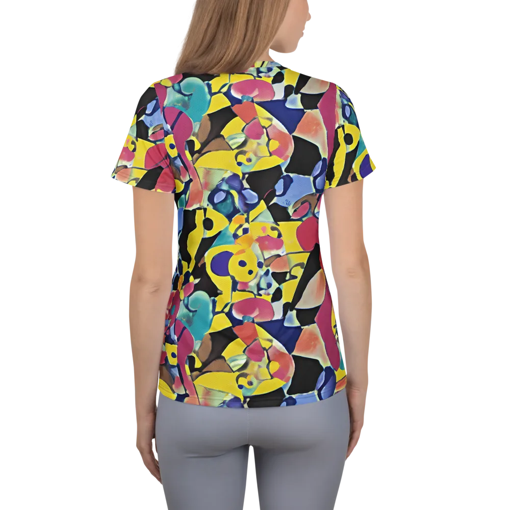 Vivid Collide on Women's Athletic T-Shirt — Back