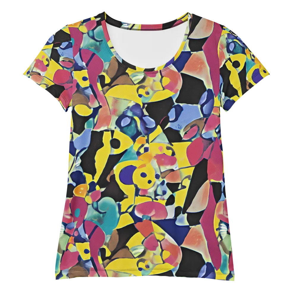 Vivid Collide on Women's Athletic T-Shirt — Front