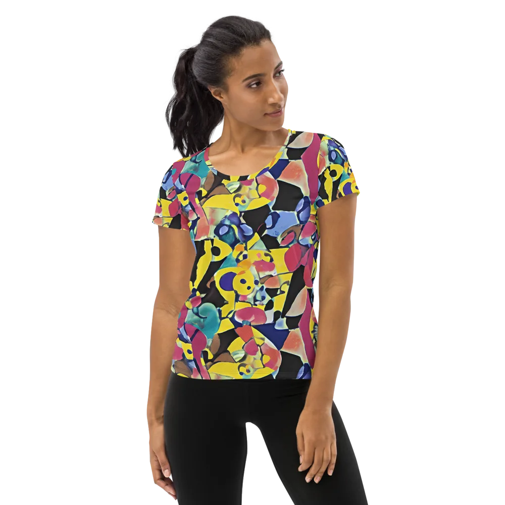 Vivid Collide on Women's Athletic T-Shirt — Front