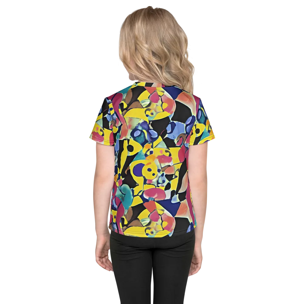 Vivid Collide on Kids Crew Neck T-Shirt — Back