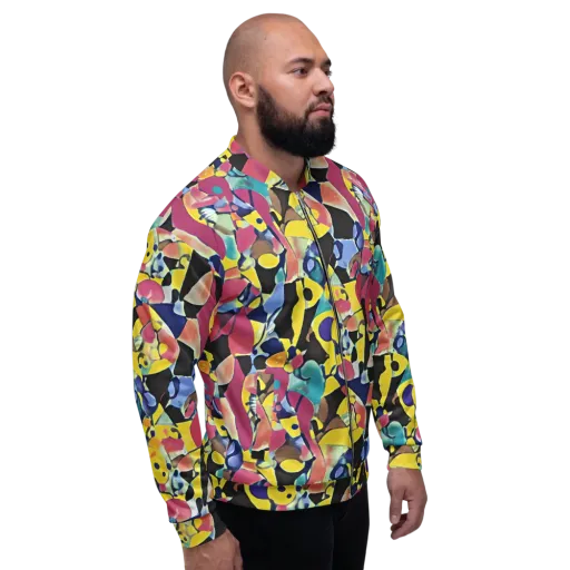Vivid Collide on a Bomber Jacket