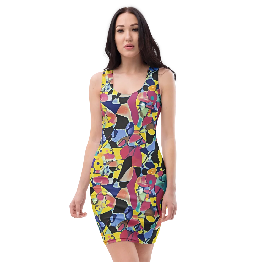 Vivid Collide on Bodycon Dress — Front