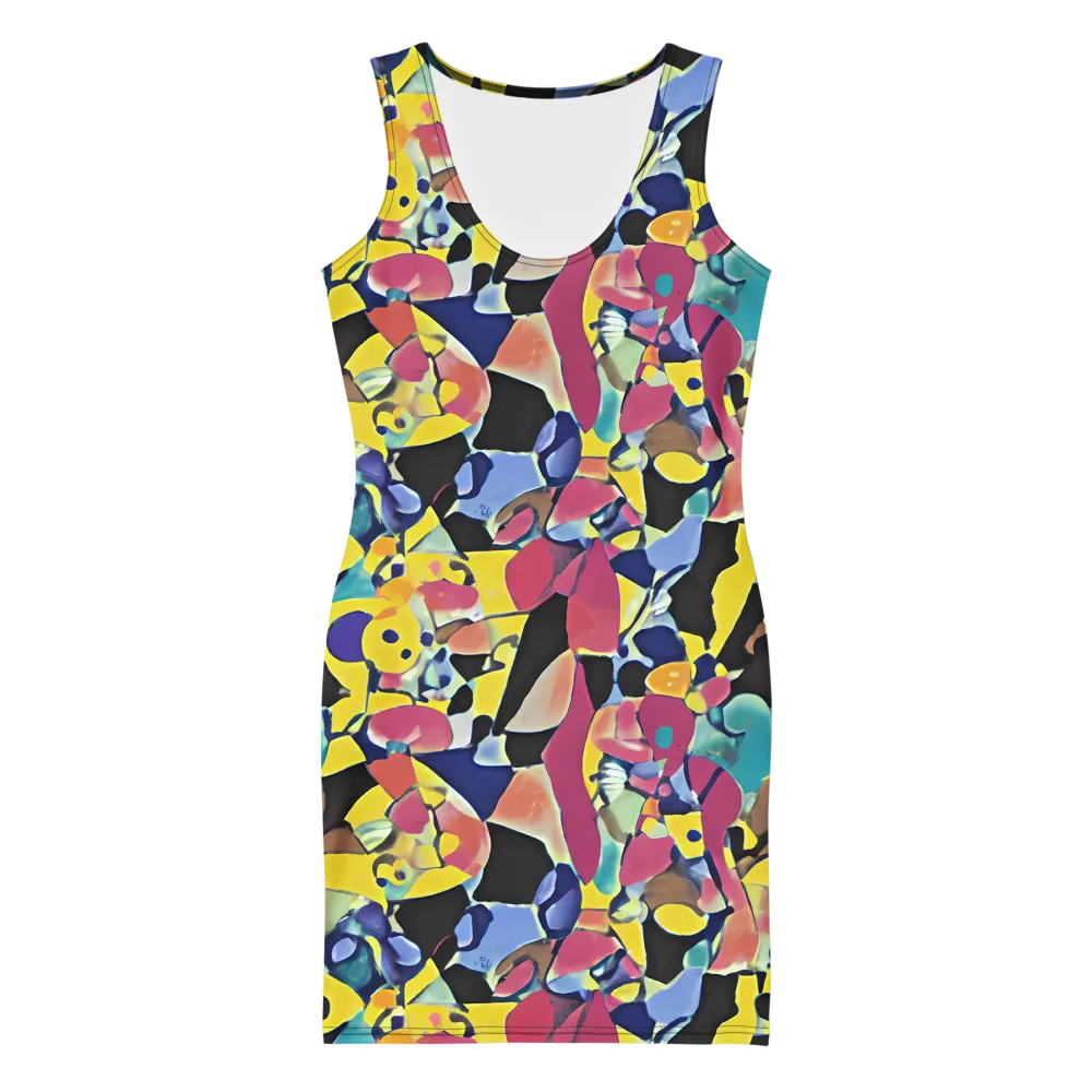 Vivid Collide on Bodycon Dress — Front