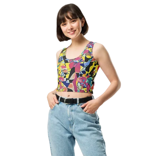 Vivid Collide on a Crop Top
