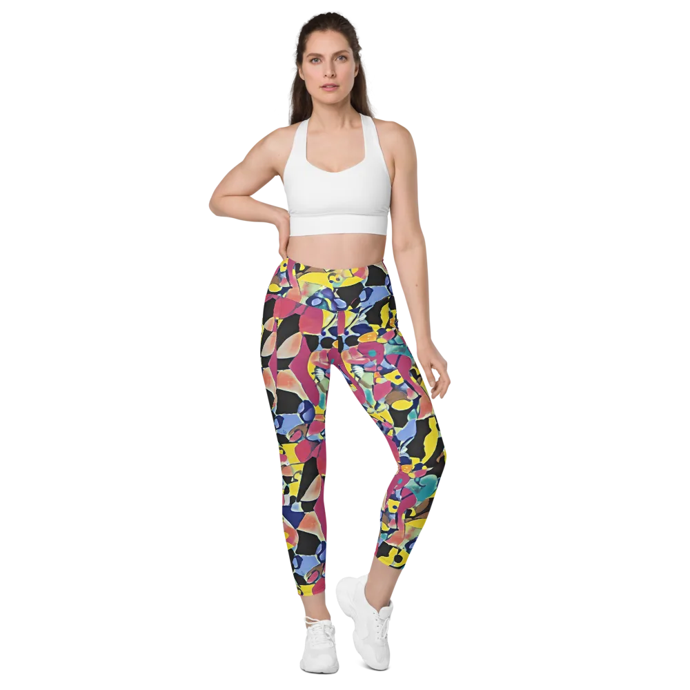 Vivid Collide on Leggings with Pockets — Front