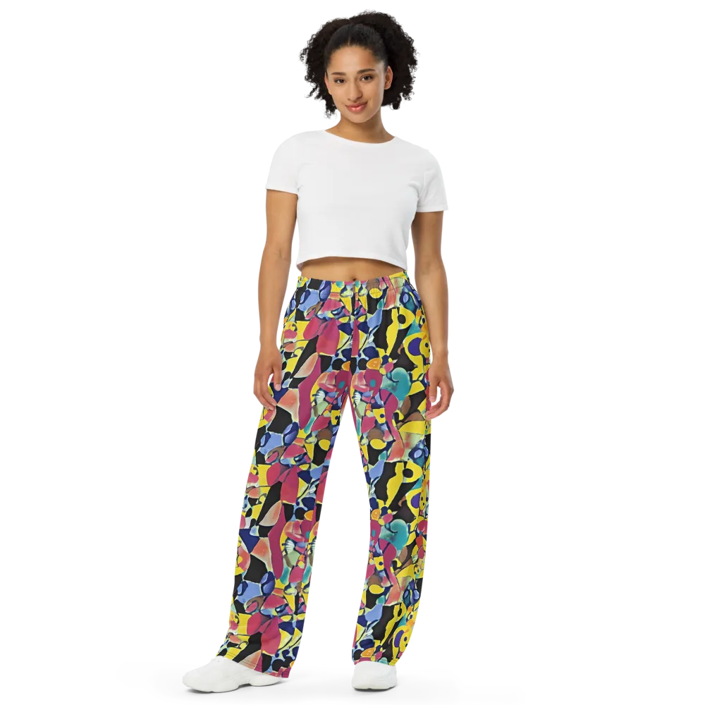 Vivid Collide on Wide-Leg Pants — Front