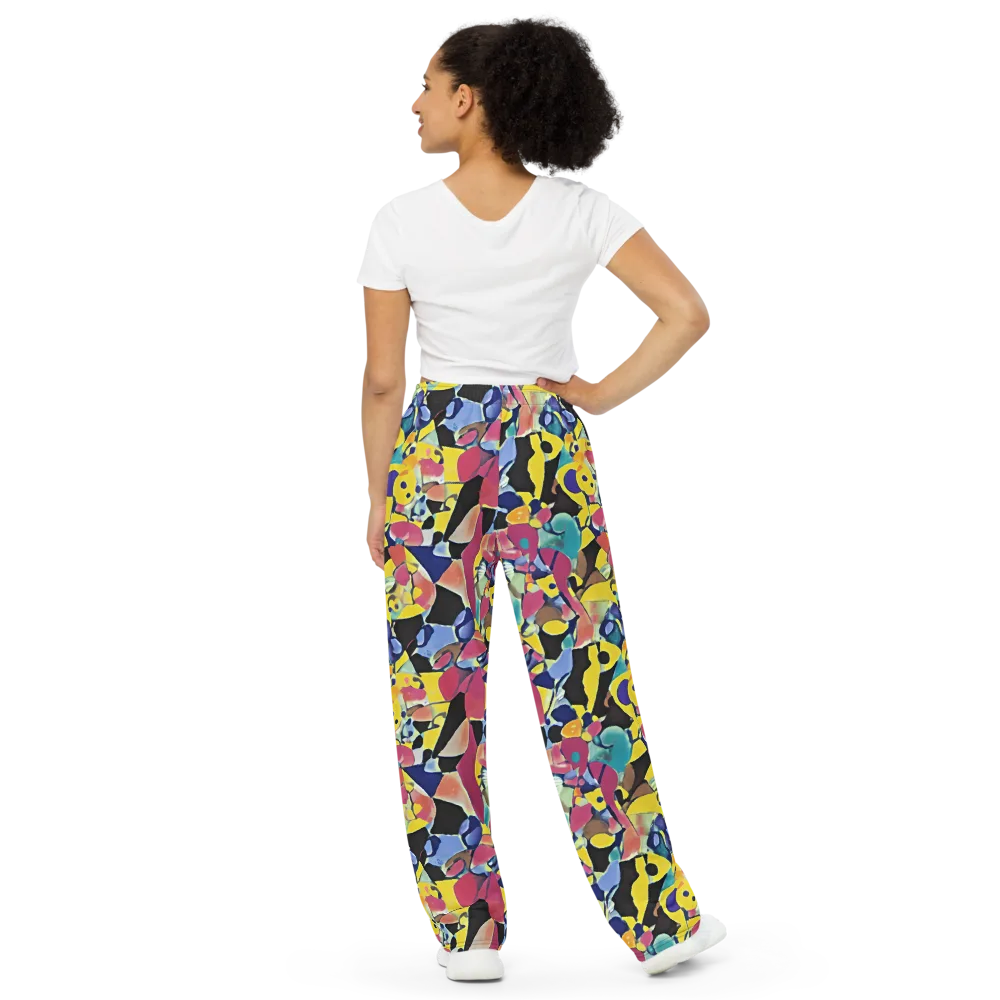 Vivid Collide on Wide-Leg Pants — Back
