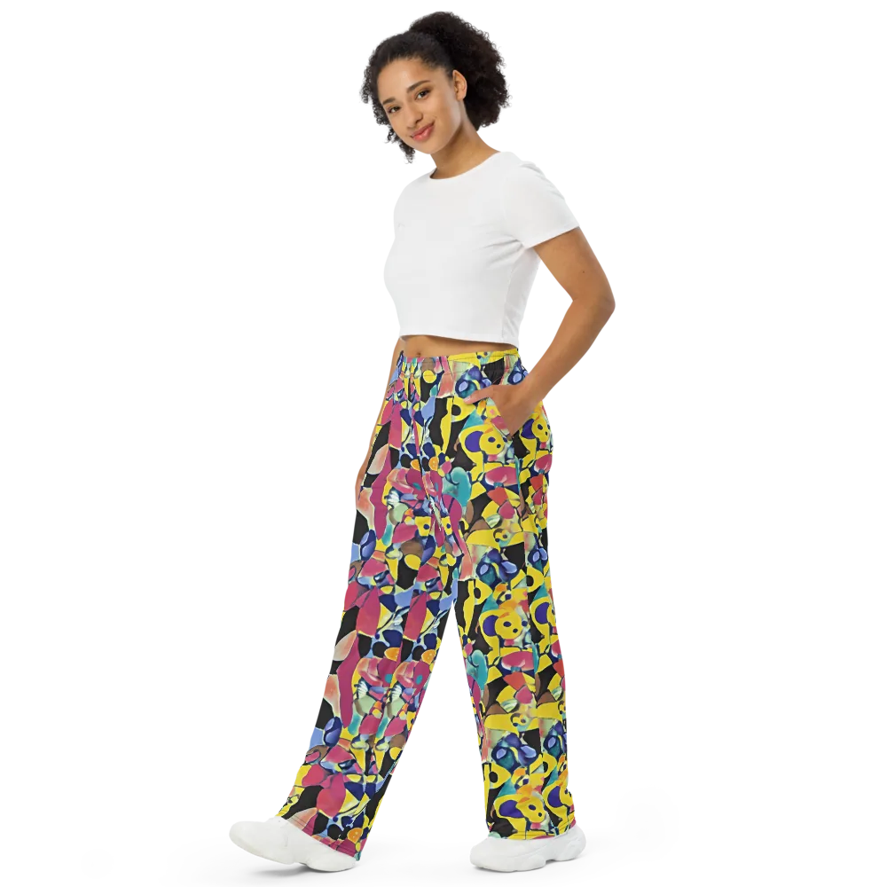 Vivid Collide on Wide-Leg Pants — Left Front