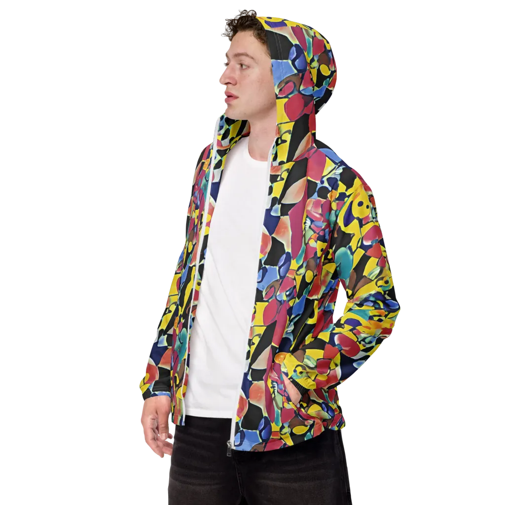 Vivid Collide on Men's Windbreaker — Left Front