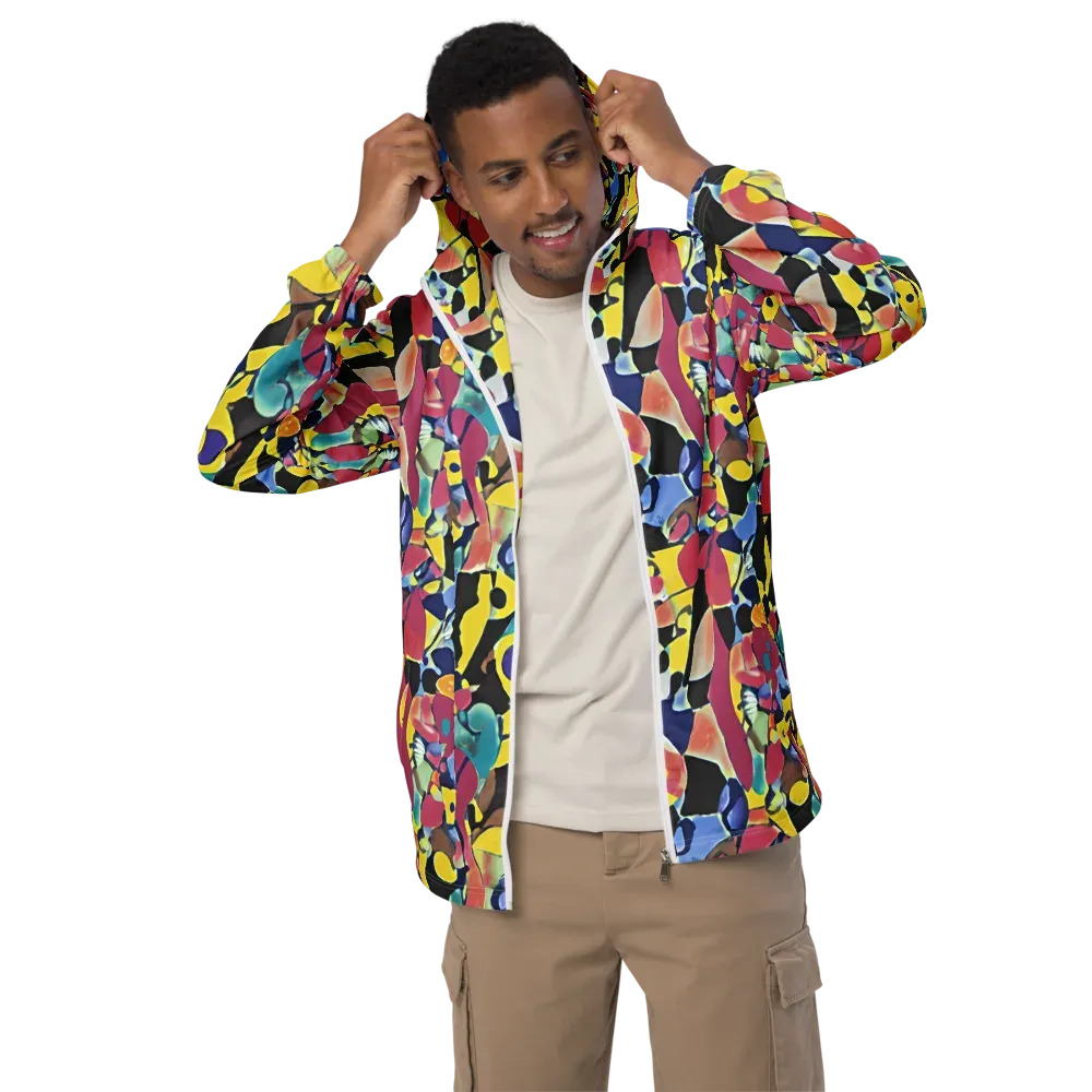 Vivid Collide on Men's Windbreaker — Front