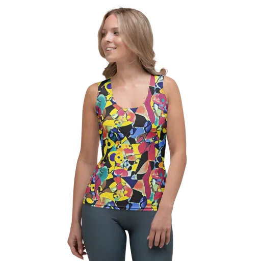Vivid Collide on a Women's Tank Top