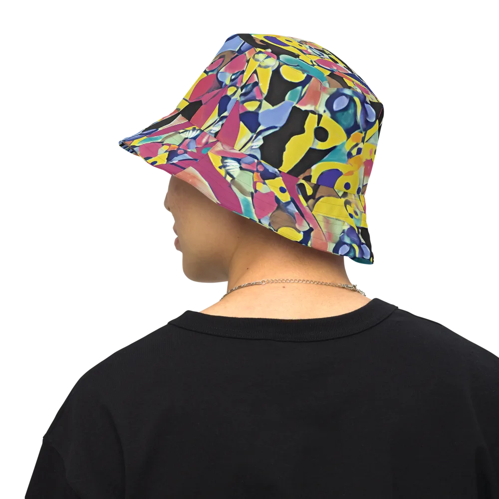 Vivid Collide on Reversible Bucket Hat — Back Inside