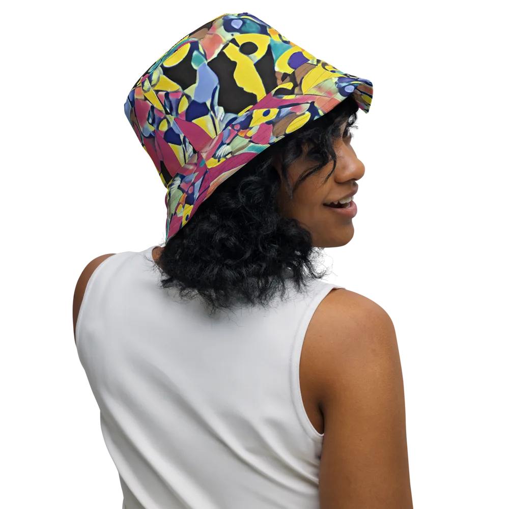 Vivid Collide on Reversible Bucket Hat — Right Outside