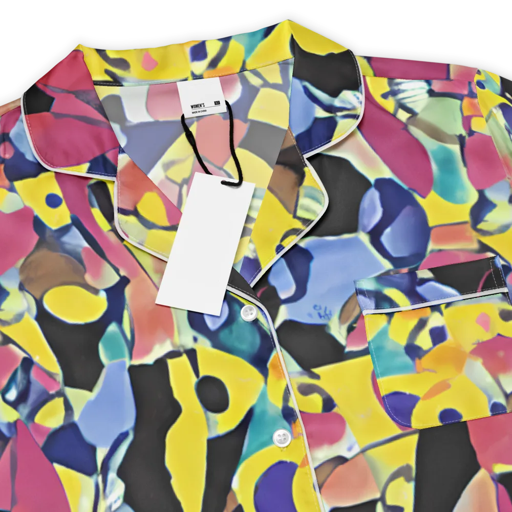 Vivid Collide on Women's Short Sleeve Pajama Top — Product details