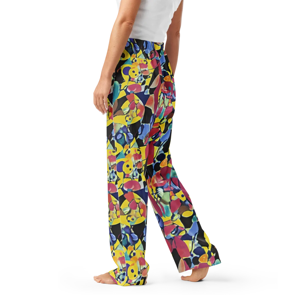 Vivid Collide on Women's Pajama Pants — Left